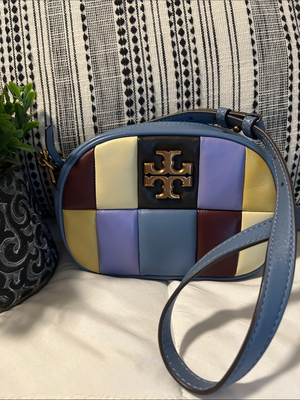 Tory Burch Kira Quilted Patchwork Leather Crossbody Bag